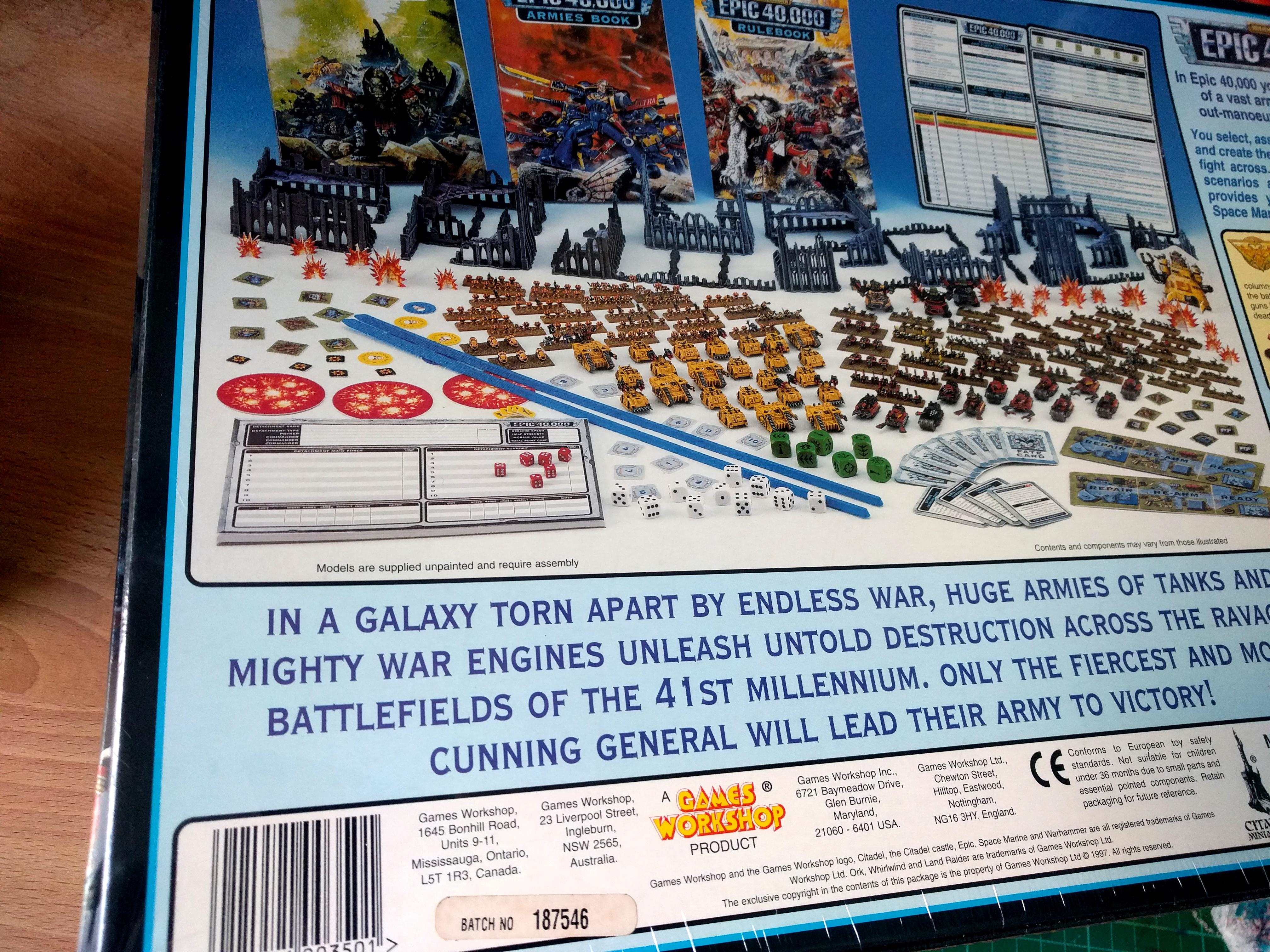 Epic, Epic 40k, Epic Box Set, Orks, Space Marines, Warhammer 40,000